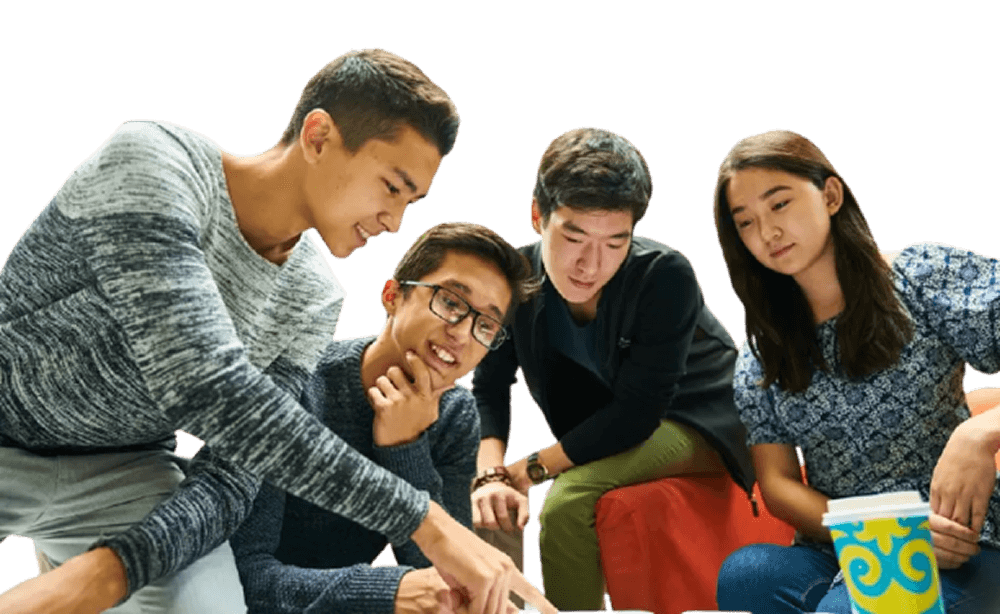 Students collaborating